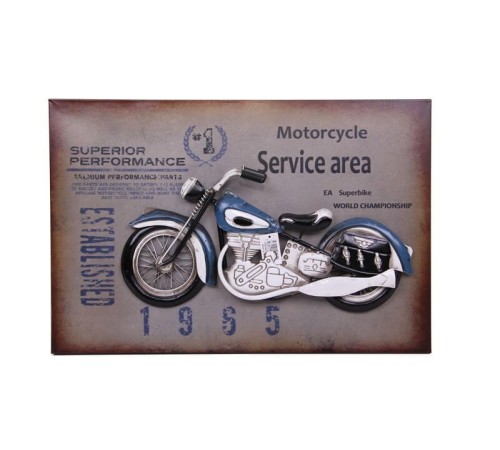 Motorsiklet Tablo Pano Vintage Dekoratif Ev Ofis Hediyelik
