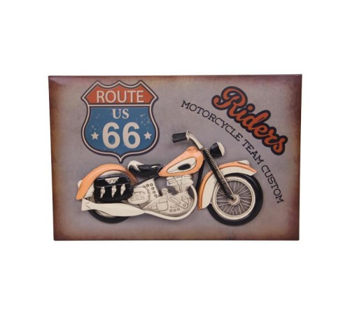 Motorsiklet Tablo Pano Vintage Dekoratif Ev Ofis Hediyelik