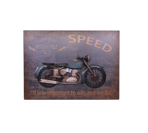 Motorsiklet Tablo Pano Dekoratif Vintage Ev Ofis Hediyelik