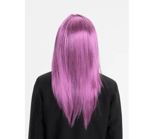 Rose Pembe Renk Düz Kesim Uzun Parti Peruğu Takma Saç