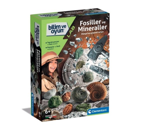 64336 Bilim ve Oyun - Fosiller ve Mineraller Kazı Seti