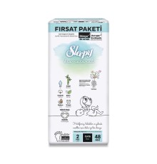 Bio Natural Bebek Bezi Fırsat Paketi 2 Beden 3-6 Kg 48 Adet