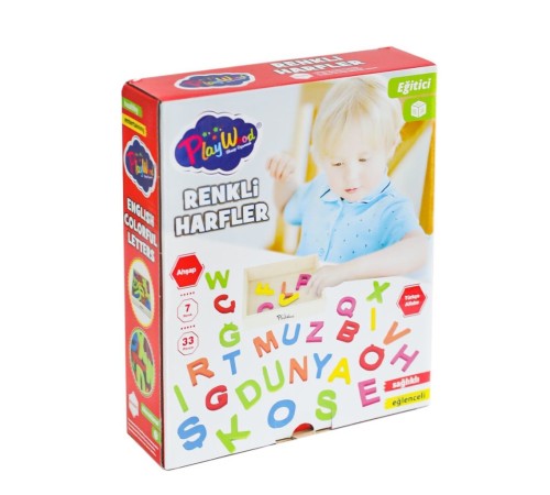 ONY-402 Ahşap Renkli Harfler 33 Parça -Onyıl Oyuncak