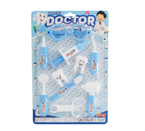 ERN-897 Heroes Toys Kartela Erkek Dişçi Oyun Seti