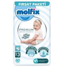Premium Bebek Bezi Fırsat Paketi 3 Beden 4-9 Kg 60 Adet
