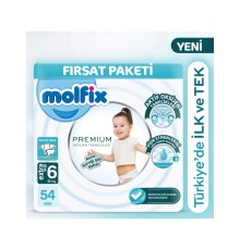 Premium Bebek Bezi Ultra Fırsat Paketi 6 Beden 15+ Kg 54 Adet