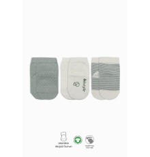 Puanlı Kaymaz Penye Soket Çorap 3'Lü BS10108 Nil (ADET FİYATIDIR)
