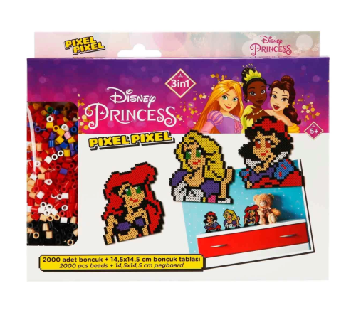 3in1 Princess Pixel Pixel Boncuk Aktivite ve Oyuncak Seti S00005169