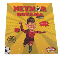 Neymar Çıkartmalı Maskeli Boyama Kitabı