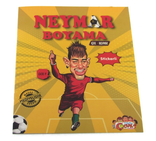 Neymar Çıkartmalı Maskeli Boyama Kitabı