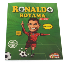 Ronaldo Çıkartmalı Maskeli Boyama Kitabı