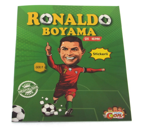 Ronaldo Çıkartmalı Maskeli Boyama Kitabı