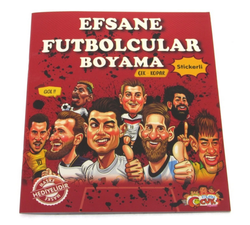 Efsane Futbolcular Çıkartmalı Maskeli Boyama Kitabı