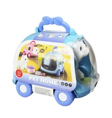 JND-6801 Taşıma Araba Çantalı Hareketli Pilli Kedi Set -Vardem Oyuncak