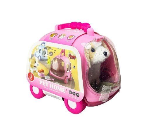 JND-6802 Taşıma Araba Çantalı Hareketli Pilli Köpek Set -Vardem Oyuncak