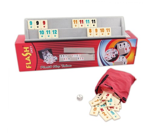 1010129 Flash Plastik Okey Takımı ,Star okey