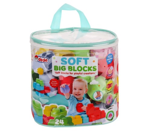 04008 Yumuşak Big Bloklar Çanta 24 Parça -Fentoys
