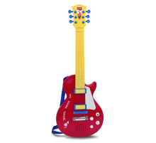 Elektronik Tuşlu ve Telli Askılı Kırmızı Gitar