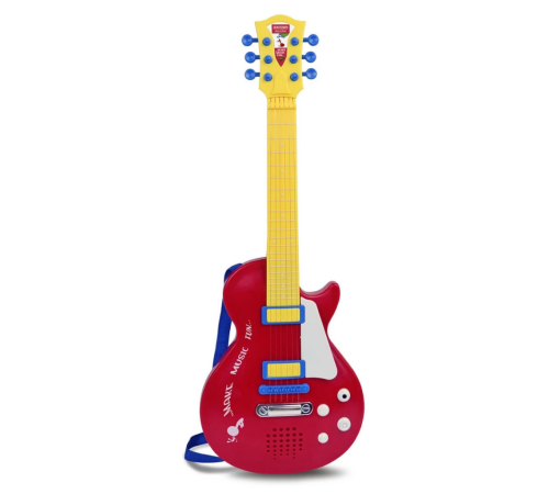 Elektronik Tuşlu ve Telli Askılı Kırmızı Gitar
