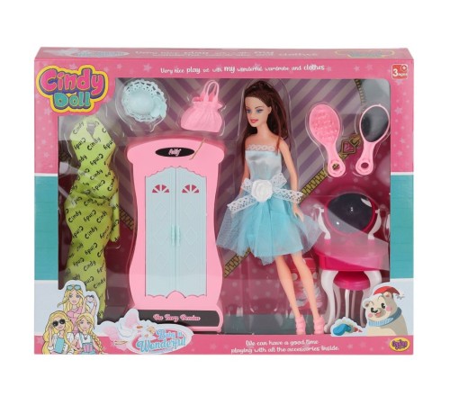 02453 Cindy Doll Dolaplı Makyaj Masalı Bebek -Oydaş Oyuncak