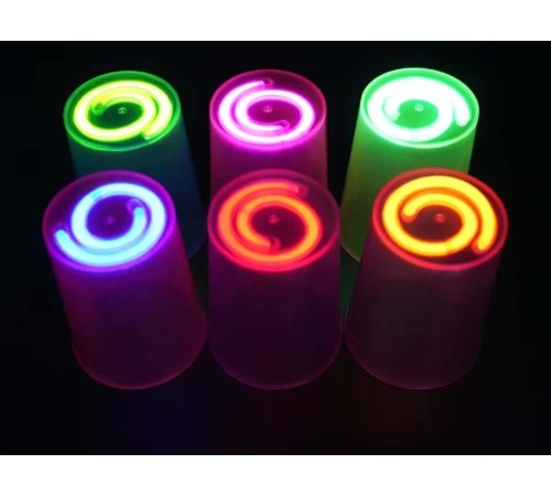 Karanlıkta Yanan Gece Işığı Mega Glow Bardaklar 8 Adet 8.5 x 10.5 cm