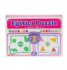 7194 Çark Puzzle Renkler Şekiller -