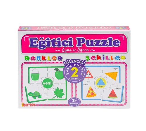 7194 Çark Puzzle Renkler Şekiller -