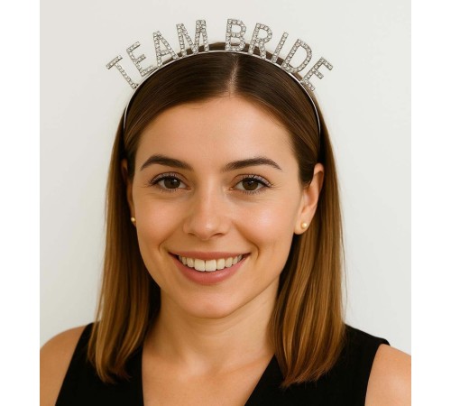Gümüş Renk Team Bride Taç Plastik – Gelin ve Nedime Tacı