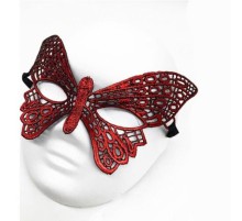 Kırmızı Dantel Masquerade Maskesi 7 No