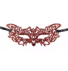 Kırmızı Dantel Masquerade Maskesi 9 No