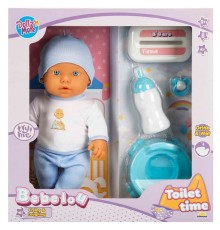1030141 Sesli Tuvalet Zamanı Bebek Seti 32 cm -