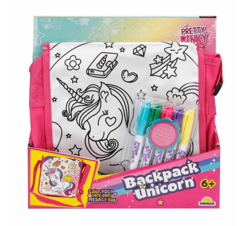 Boyanabilir Desenli Unicorn Sırt Çantası