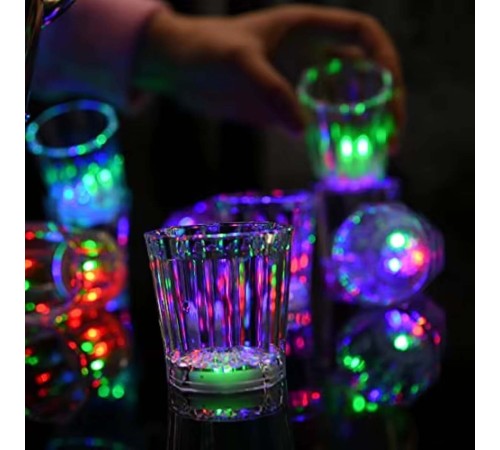 LED Işıklı Eğlence Bardakları - 3 Modlu Renk Değiştiren Bardak 12 Adet