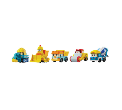 Poli Mini İnşaat Araçları 5'li Set