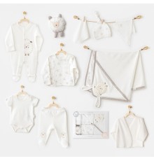 AC25561 Newborn Set Tinny Ships 10'Lu Hastane Çıkışı Ekru