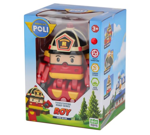 POLI MRT-686 Sesli ve Işıklı Robocar Poli Büyük Transforming Robot Roy -Necotoys