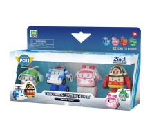 POLI MRT-674 Robocar Poli Mini Transforming Kasabanın Kurtarma Araçları 4lü Set