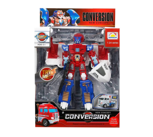 1:24 Sesli ve Işıklı Dönüşebilen Robot 22 cm