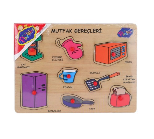 ONY-168-169 Ahşap Tutmalı Mutfak Gereçleri - Oyuncak