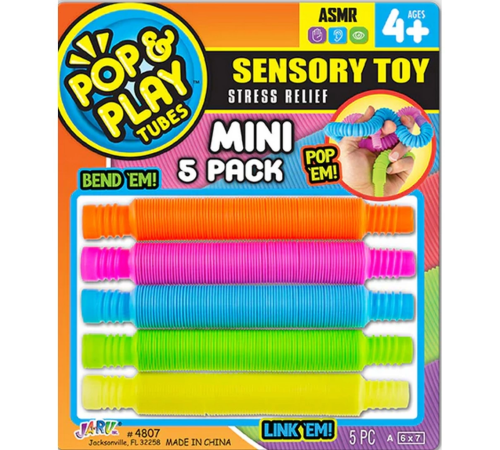 Pop & Play Tubes Duyusal Stres Oyuncağı 5'li