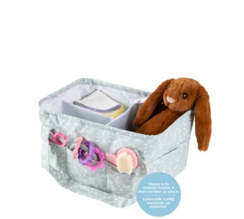  Katlamalı Anne & Bebek Organizer 795 Yeşil Çiçek