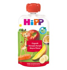 Organik Havuçlu Karışık Meyve Püresi 100 Gr