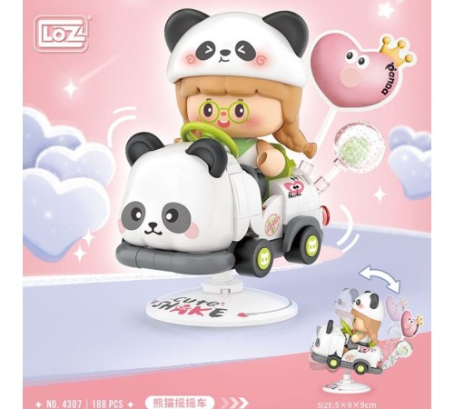 LZ-4307 LOZ PANDA SALLANAN SÜRÜŞ 188 PARÇA BLOCK OYUNCAK