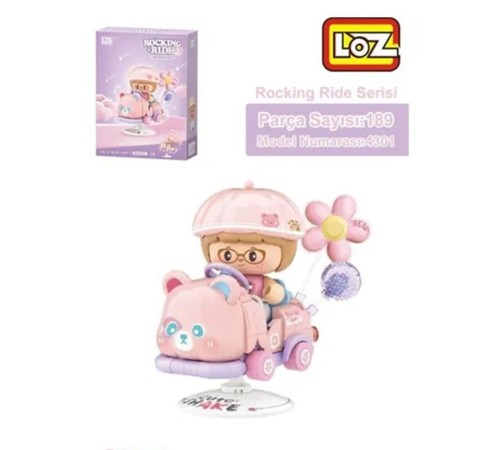 LZ-4301 PEMBE AYI SALLANMA SÜRÜŞÜ 189 PARÇA BLOCK OYUNCAK