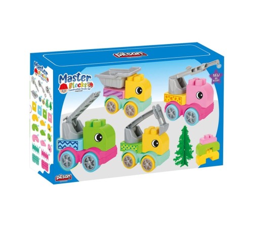 03 607 MASTER BLOKLAR İNŞAAT KAMYONLARI SETİ