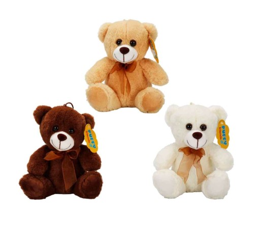 0998 PELUŞ AYI OTURAN KURDELELİ 21CM 2R
