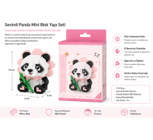 OTURAN SEVİMLİ ÇİÇEK PANDA 350 PARÇA BLOCK OYUNCAK