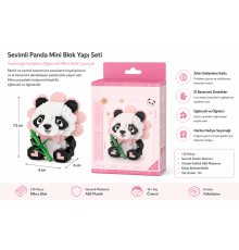 OTURAN SEVİMLİ ÇİÇEK PANDA 350 PARÇA BLOCK OYUNCAK