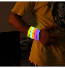 Glow Partisi Fosforlu Ekstra Kalın Bileklik 6 Renk 6’lı Set – Baskı Yapılabilir