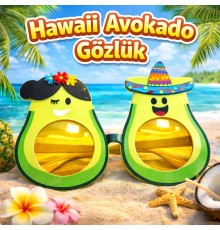 Hawaii Temalı Avokado Gözlük – Kostüm Parti Gözlüğü